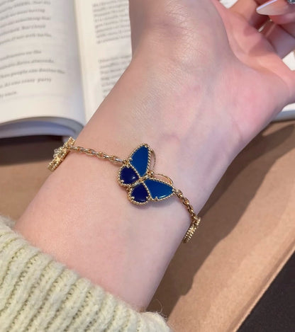 [Camiery] LOVE Brushed & Lucky Spring Butterfly 5-Motif Bracelet Stack Set
