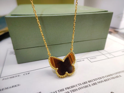 [Camiery] TIGER__ EYE BUTTERFLY NECKLACE