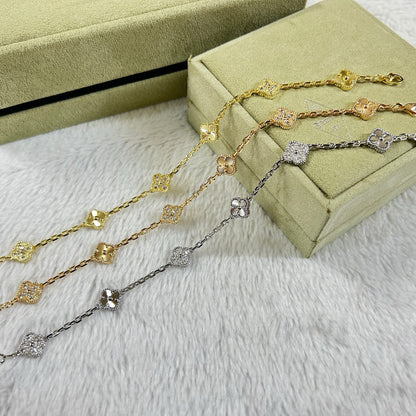 [Camiery]CLOVER 6 MOTIF DIAMOND LASER BRACELET