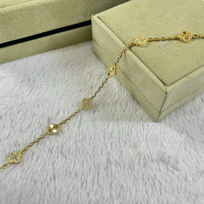 [Camiery]CLOVER 6 MOTIF DIAMOND LASER BRACELET