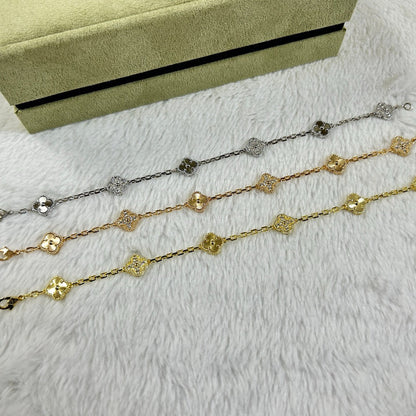 [Camiery]CLOVER 6 MOTIF DIAMOND LASER BRACELET