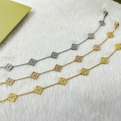 [Camiery]CLOVER 6 MOTIF DIAMOND BRACELET