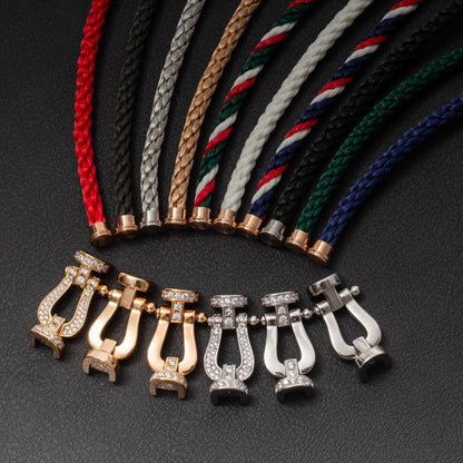 [Camiery]FORCE LARGE HORSESHOE HALF DIAMOND BRACELET ROSE GOLD