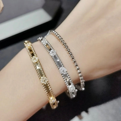 [Camiery]CLOVER BRACELET 4MM DIAMONDS