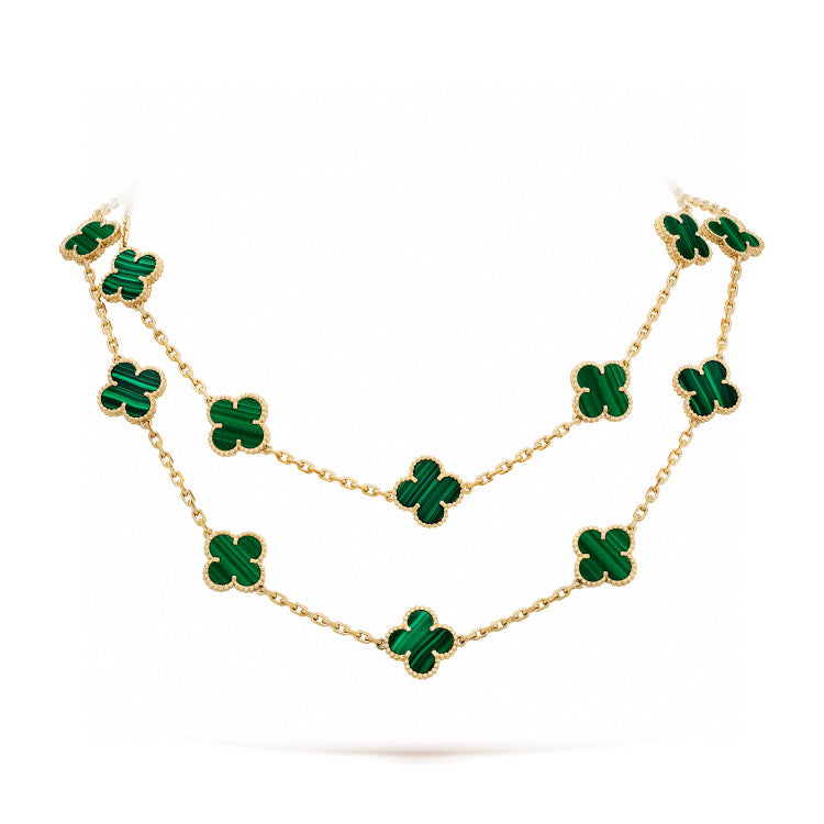 [Camiery]CLOVER 20 MOTIFS MALACHITE GOLD