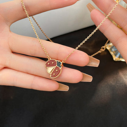 [Camiery]LUCKY  CARNELIANS LADYBUG NECKLACE