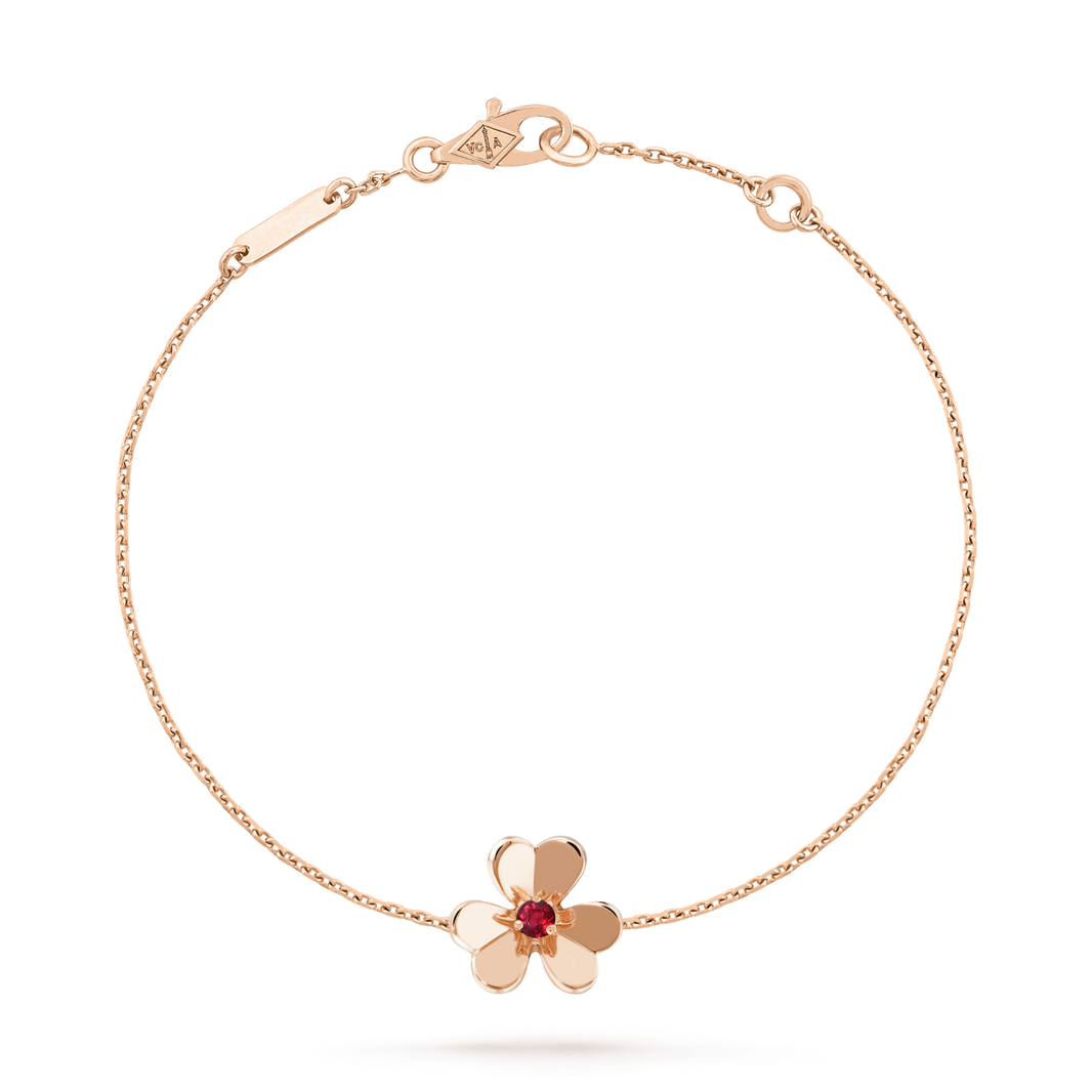 [Camiery]FRIVOLE GOLD FLOWER PINK MALACHITE BRACELET