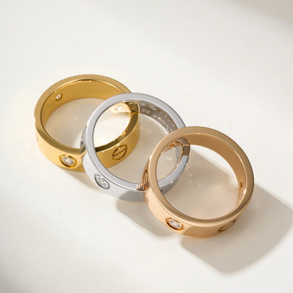 [Camiery] LOVE 4MM 1 DIAMOND RING