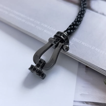 [Camiery]FORCE LARGE SERIES HORSESHOE BLACK SAMURAI BRACELET