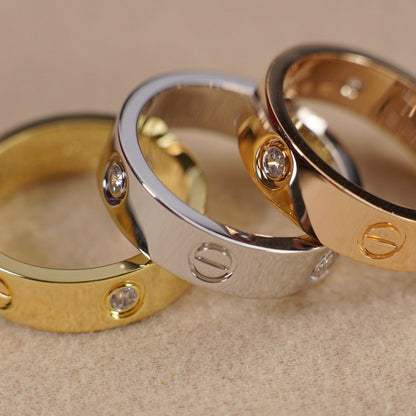 [Camiery] LOVE 5.5MM 3 DIAMOND RING