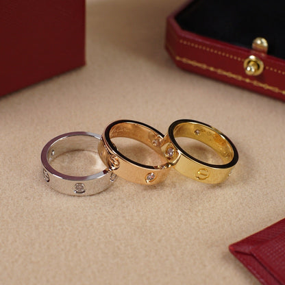 [Camiery] LOVE 5.5MM 3 DIAMOND RING
