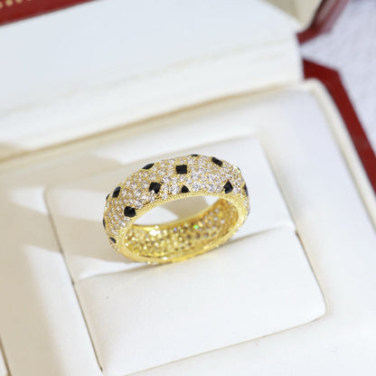 [Camiery] PANTHERE SPOTTED FULL DIAMOND RING