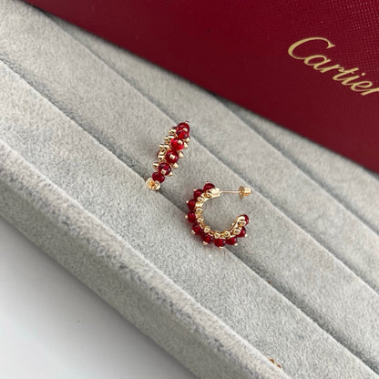 [Camiery] CLASH 7.9MM AGATE CHALCEDONY EARRINGS