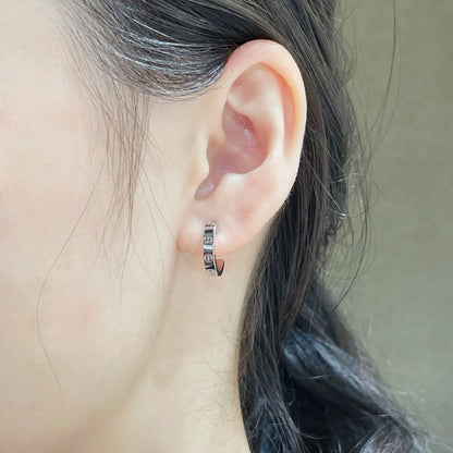 [Camiery] LOVE EARRINGS 2.65 MM NO DIAMOND SMALL