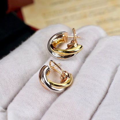 [Camiery] TRINITY ON DIAMOND CLASSIC EARRINGS