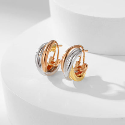 [Camiery] TRINITY ON DIAMOND CLASSIC EARRINGS