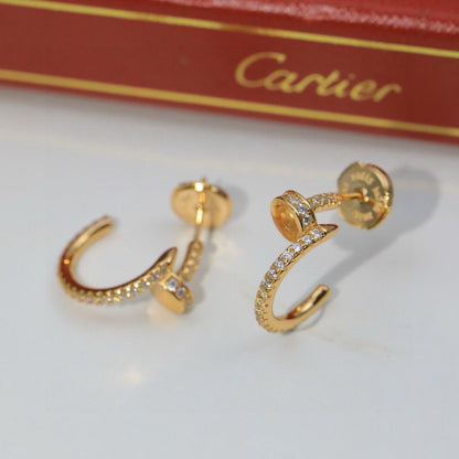 [Camiery] JUSTE FULL DIAMOND DOUBLE EARRINGS