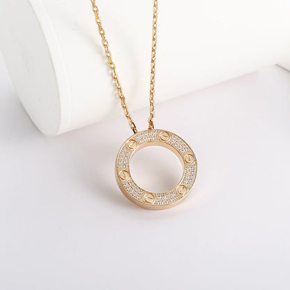 [Camiery] LOVE NECKLACE 16MM  FULL DIAMOND