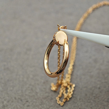 [Camiery] JUSTE NECKLACE HALF DIAMOND