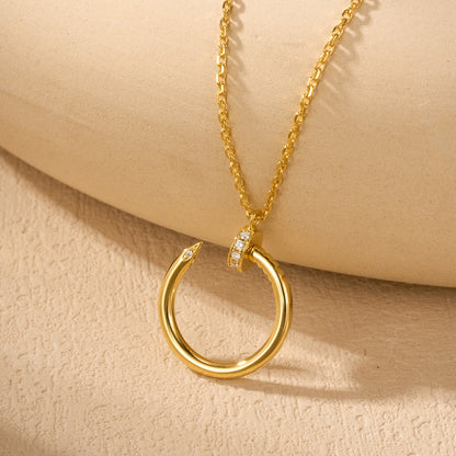 [Camiery] JUSTE NECKLACE HALF DIAMOND