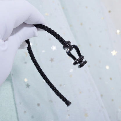 [Camiery]FORCE LARGE SERIES HORSESHOE BLACK SAMURAI BRACELET