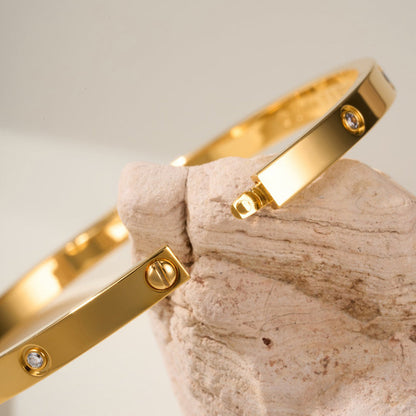 [Camiery] JUSTE Diamond & LOVE Diamond Bracelet Stack Set