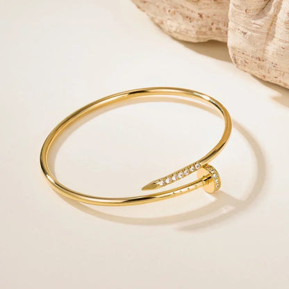[Camiery] JUSTE Diamond & LOVE Diamond Bracelet Stack Set