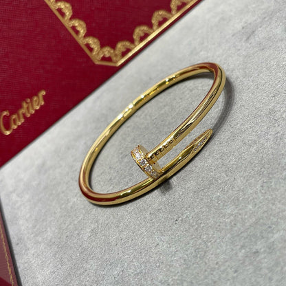 [Camiery] Clover & Love & Juste 3-Piece Gold Bracelet Stack Set
