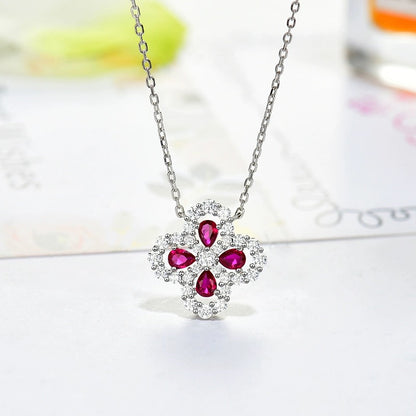 [Camiery]LOOP NECKLACE FULL MOTIF DIAMOND 16MM MULTIPLE COLORS