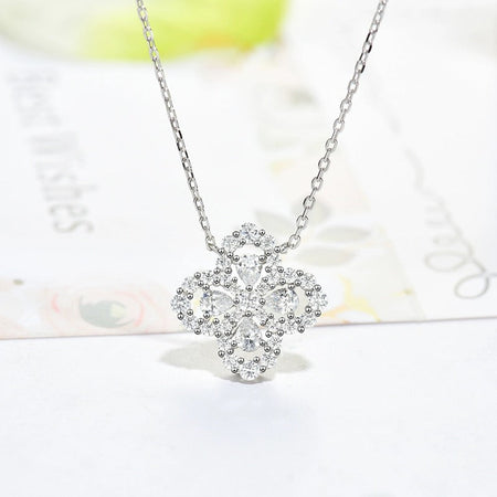 [Camiery]LOOP NECKLACE FULL MOTIF DIAMOND 16MM MULTIPLE COLORS