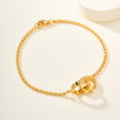 [Camiery] LOVE BRACELET DOUBLE RING