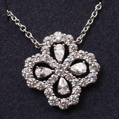 [Camiery]LOOP NECKLACE FULL MOTIF DIAMOND 16MM MULTIPLE COLORS