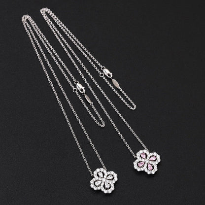 [Camiery]LOOP NECKLACE FULL MOTIF DIAMOND 16MM MULTIPLE COLORS