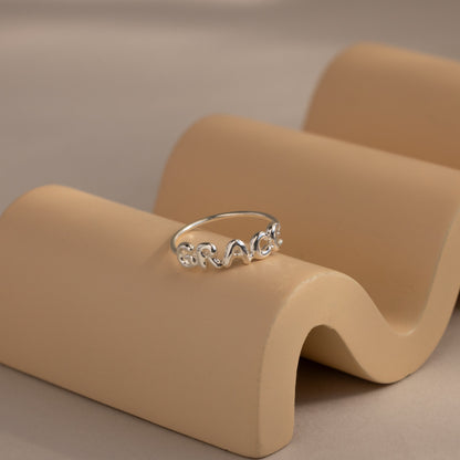Bubble Name Ring