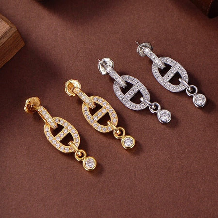 [Camiery]HM CHAINE DIAMOND EARRINGS