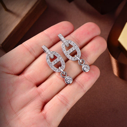 [Camiery]HM CHAINE DIAMOND EARRINGS