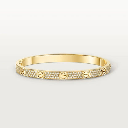 [Camiery] LOVE  Classic & Diamond-Paved Bracelet Stack Set