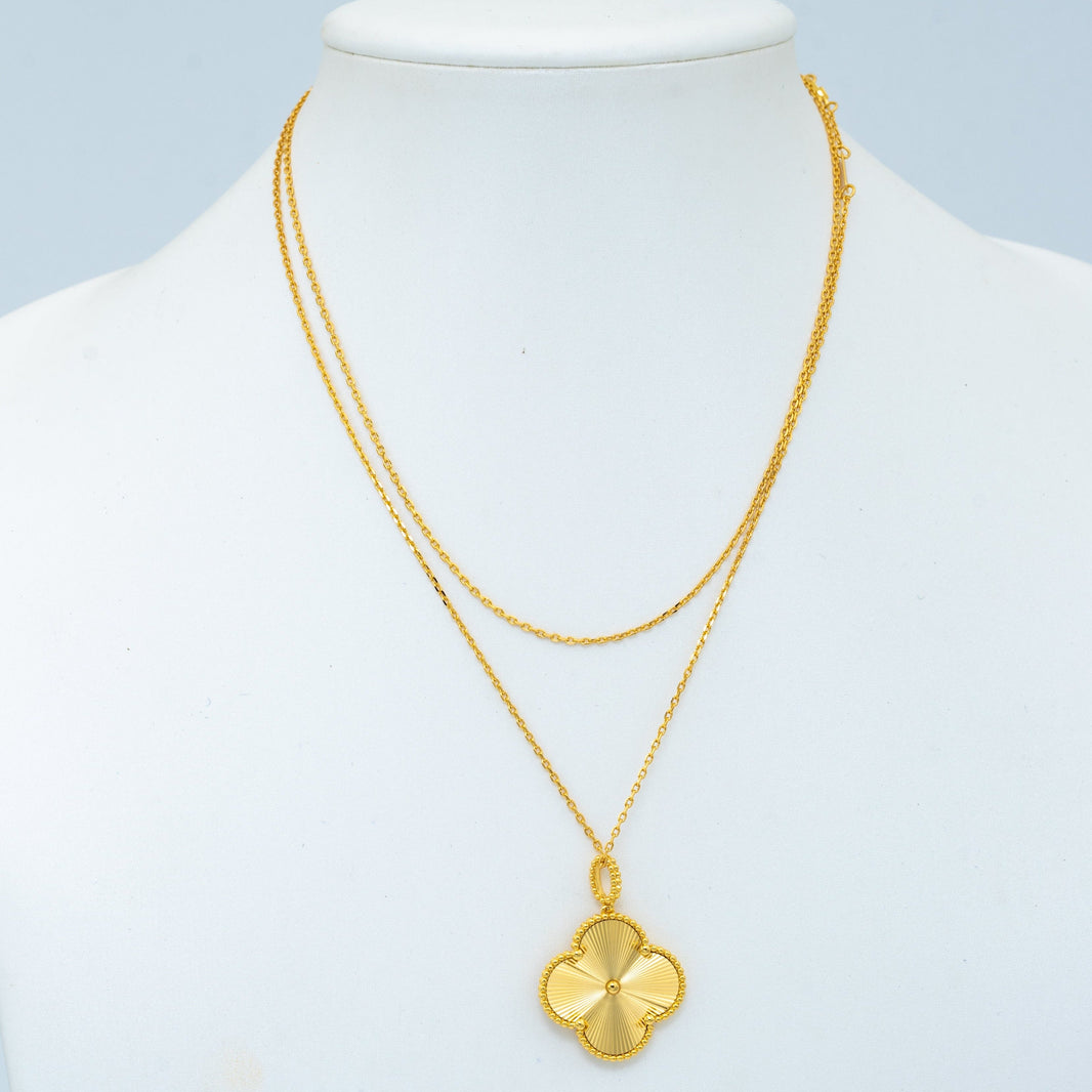 [Camiery]CLOVER 25MM PEDANT NECKLACE GOLD