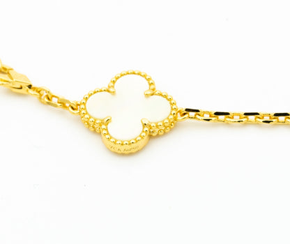 [Camiery]CLOVER BRACELET 5 MOTIFS ONYX MOP
