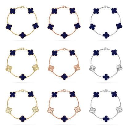 [Camiery]CLOVER 5 MOTIF LAPIS LAZULI BRACELET COLLECTION