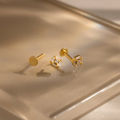 Art Deco Flatback Studs