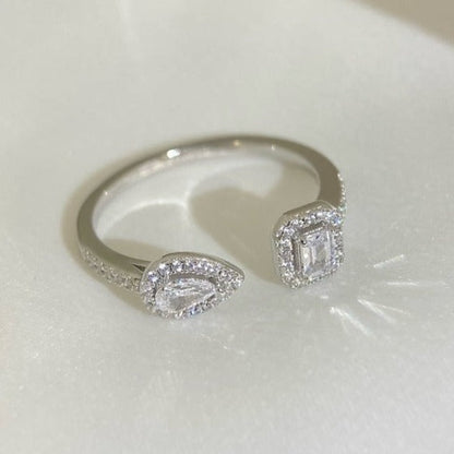 [Camiery]MY TWIN TOI & MOI SILVER DIAMOND RING