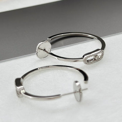 [Camiery]CREOLES MOVE UNO PM DIAMOND EARRINGS