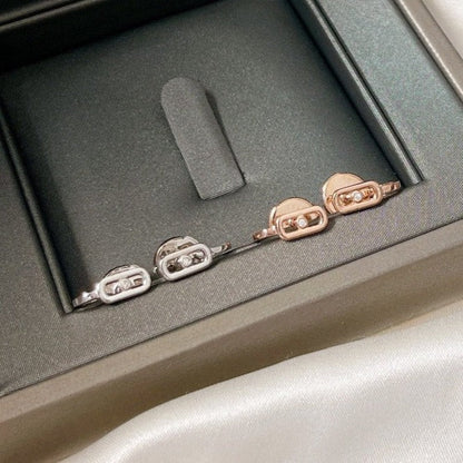 [Camiery]CREOLES MOVE UNO MINI 1 DIAMOND EARRINGS