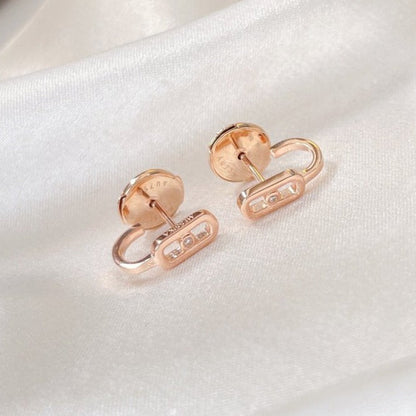 [Camiery]CREOLES MOVE UNO MINI 1 DIAMOND EARRINGS