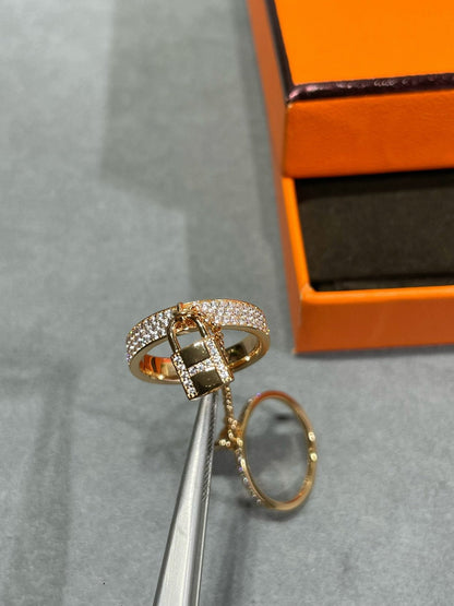 [Camiery]HM KELLY CLOCHETTE DOUBLE RING IN  WITH DIAMONDS