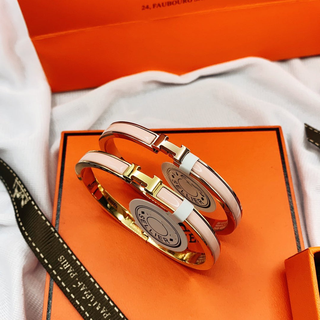 [Camiery]CLASSIC HM CLIC  PINK 8MM ENAMEL BRACELET