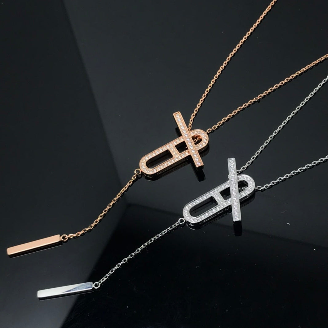 [Camiery]HM NECKLACE PLATINUM ROSE GOLD DIAMOND