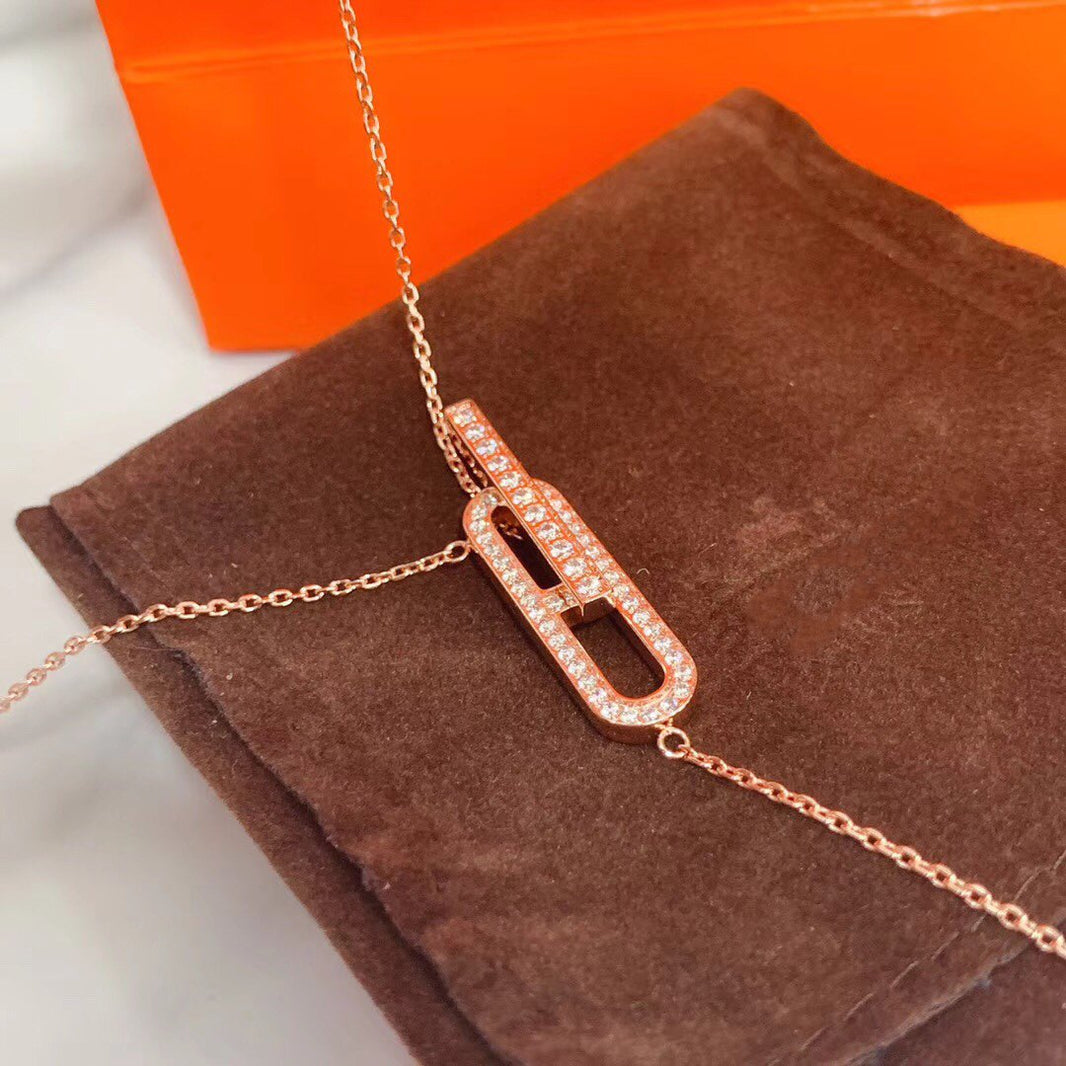[Camiery]HM NECKLACE PLATINUM ROSE GOLD DIAMOND