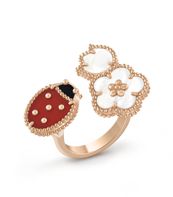 [Camiery]LUCKY 3 MOTIF ROSE GOLD RING
